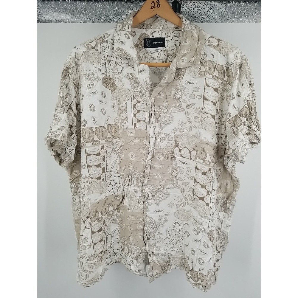 Original Use Men's Sz 2XL XXL Hawaiian Short Sleeve Collared Button Up‎ Shirt